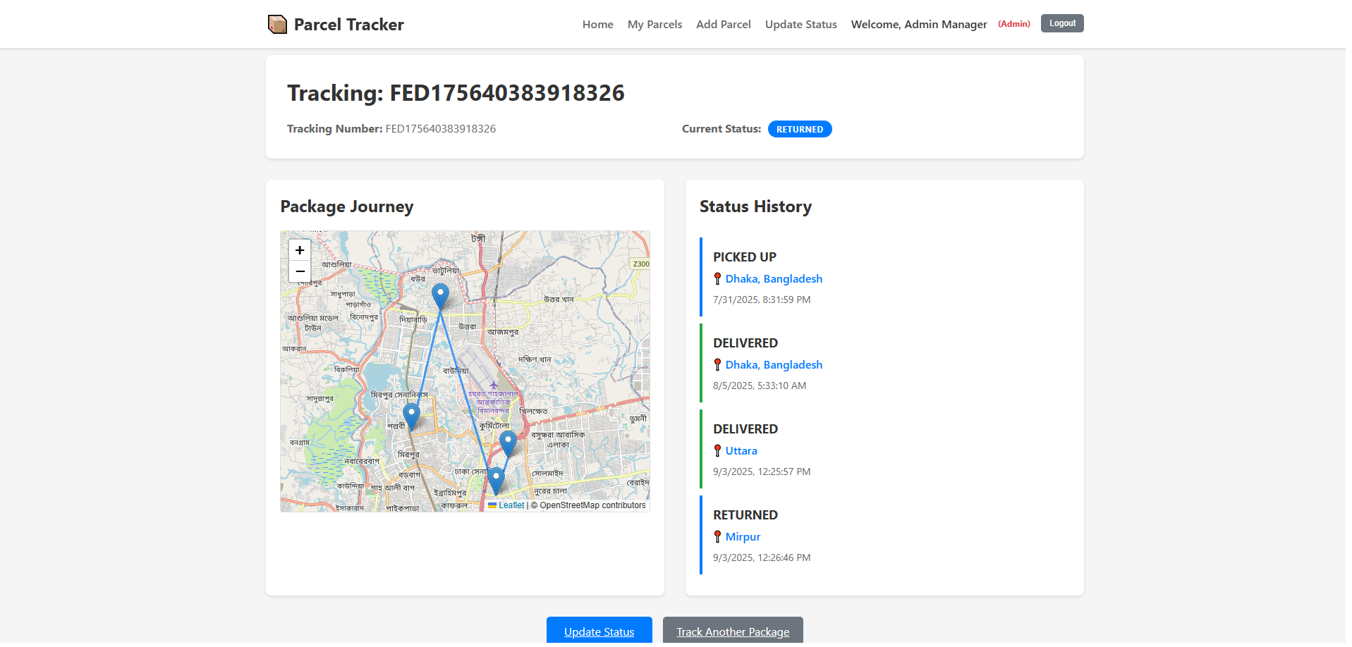 Parcel Tracker Screenshot 3