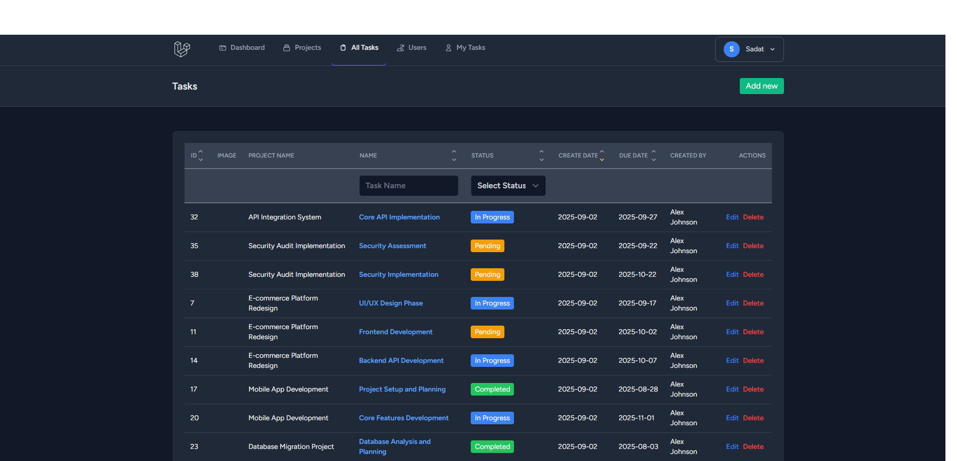 Project Manager Screenshot 4
